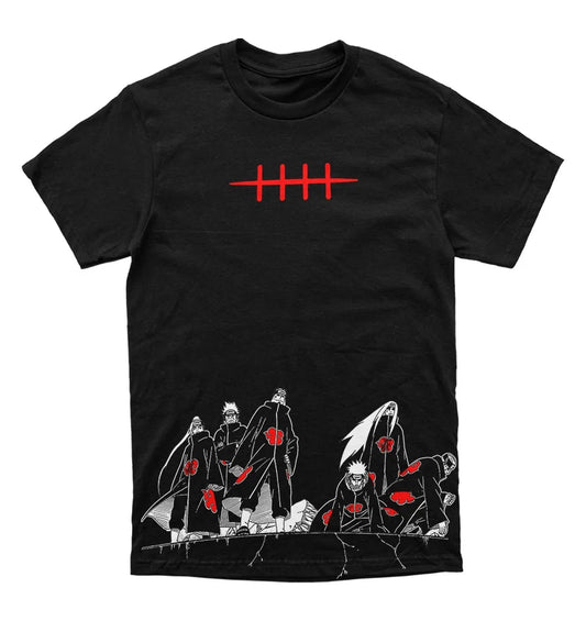Naruto Pain Akatsuki Six Paths Manga Graphic T-Shirt Men Women Anime Casual Cotton Streetwear Fans Top