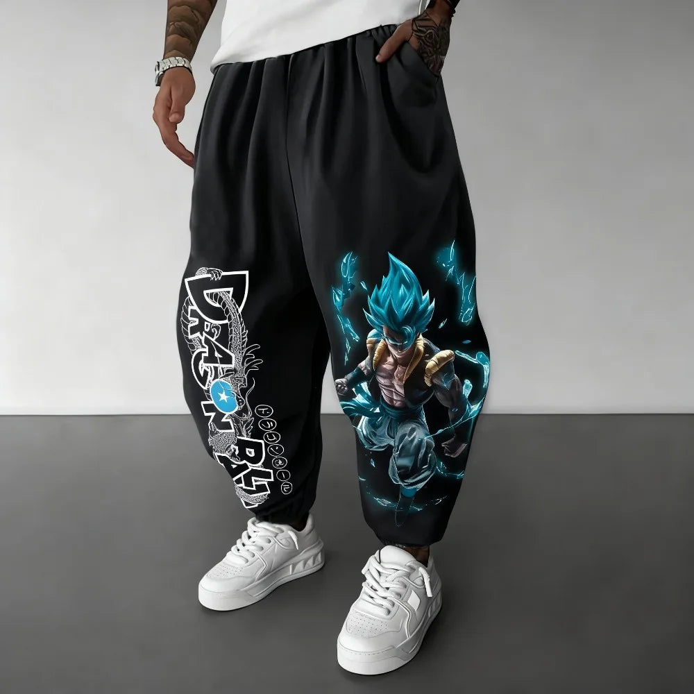 2026 Summer Dragon Ball Gogeta SSB 3D Print Joggers, Quick Dry Oversized Outdoor Hip Hop Casual Sports Pants for Men Women Kids