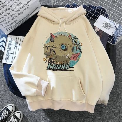 New Kimetsu No Yaiba Sweatshirt Manga Demon Slayer Hoodies Harajuku Anime Japanese Kawaii Hoodie Cartoon Tanjiro Kamado Nezuko