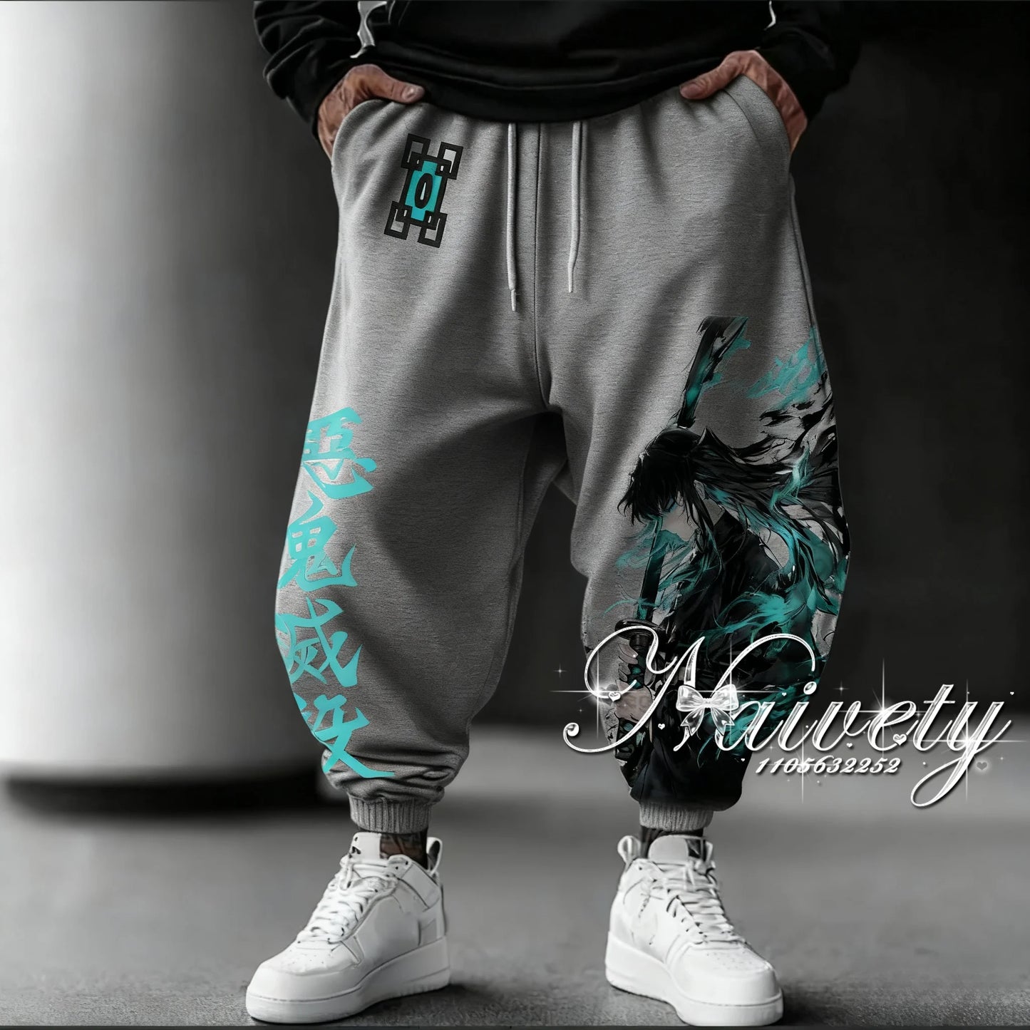 2026 Summer Demon Slayer Tokito Muichiro Anime 3D Print Trousers Quick Dry Sportswear for Adults Kids & Parent-child Outfits