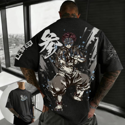 Summer Plus Size Demon Slayer Anime Printed Men, Women T-shirt Casual Parent Child Top Fashion Harajuku Style Street Wear Y2K