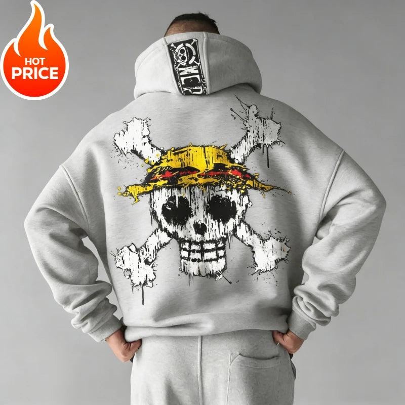 Nika Luffy One Piece Harajuku Streetwear Men Vintage Streetwear Hoodie Winter Women Oversized Hooded Sweatshirt Long Sleeve Top