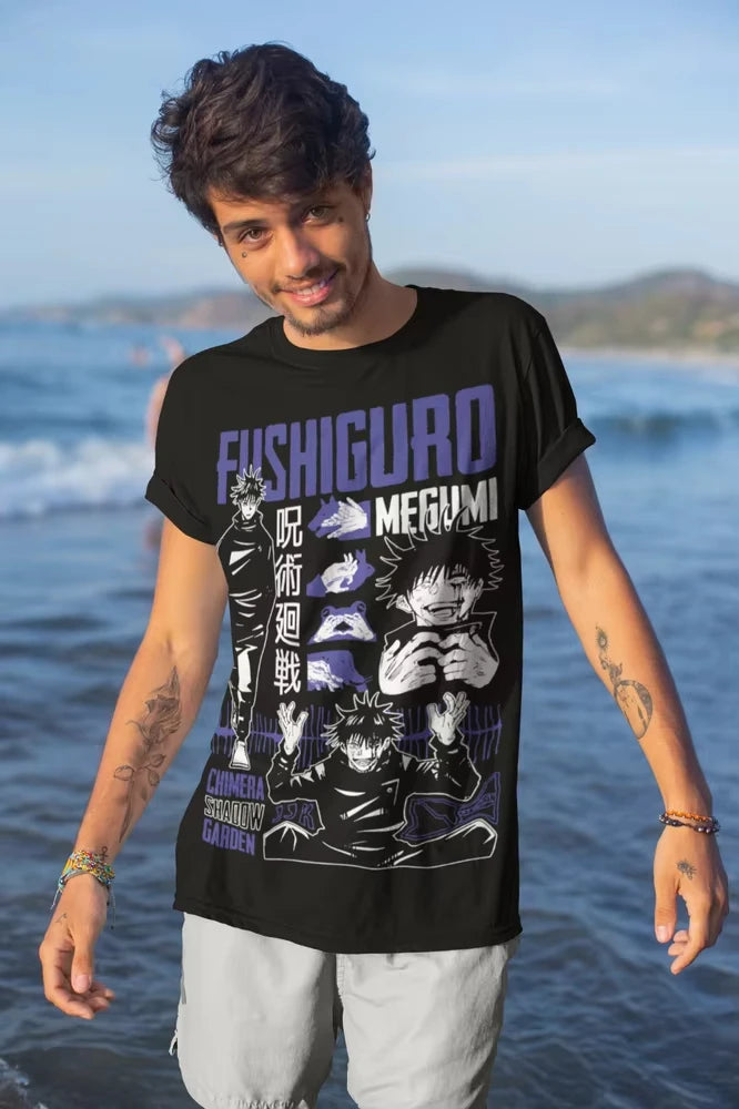 2026 New Megumi Fushiguro JJK T-shirt Jujutsu Kaisen Gojo Satoru shirt Soft T-shirt all sizes available