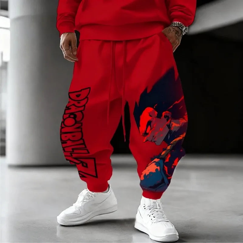 Dragon Ball Z Men Sweatpants Japanese Anime Print Oversized Sports Pants Fashion Streetwear Hip Hop Autumn Winter Y2k Trousers