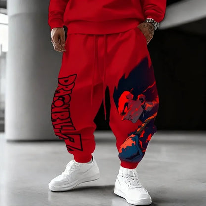 Dragon Ball Z Men Sweatpants Japanese Anime Print Oversized Sports Pants Fashion Streetwear Hip Hop Autumn Winter Y2k Trousers