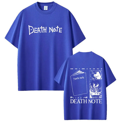 Anime Death Note Ryuk Yagami Light L·Lawliet T-shirts Men Women Cotton Casual Tee Shirt Fashion Y2K Short Sleeve Top Streetwear