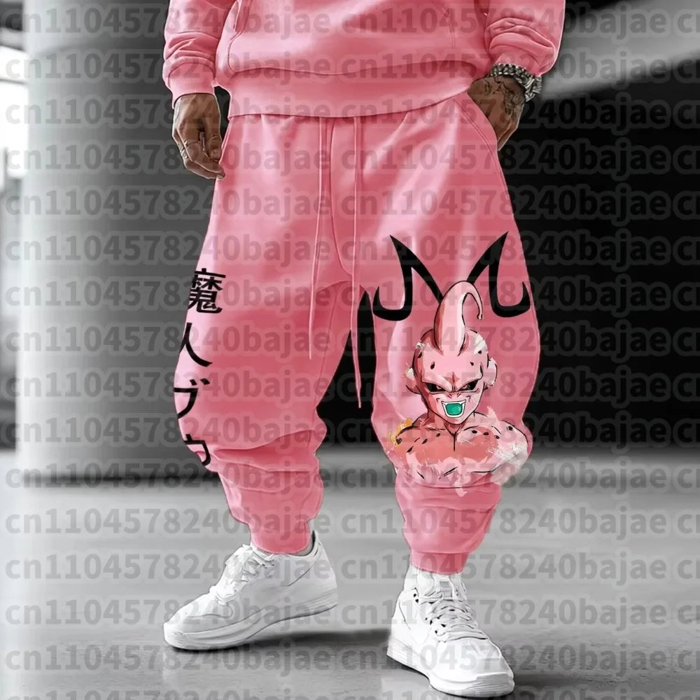 Dragon Ball Men's Pants Sportswear Majin Buu Spring Autumn and Winter Japan Anime Jogger Pants Harajuku Fashion Trousers