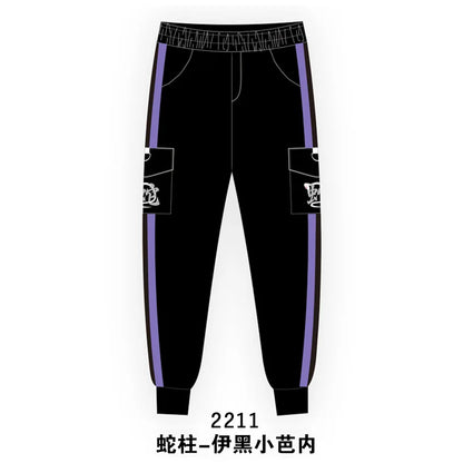 Anime COSPLAY Overalls Kamado Tanjirou Agatsuma Zenitsu Tomioka Giyuu Sweatpants Casual Cargo Pants Fashion Unisex