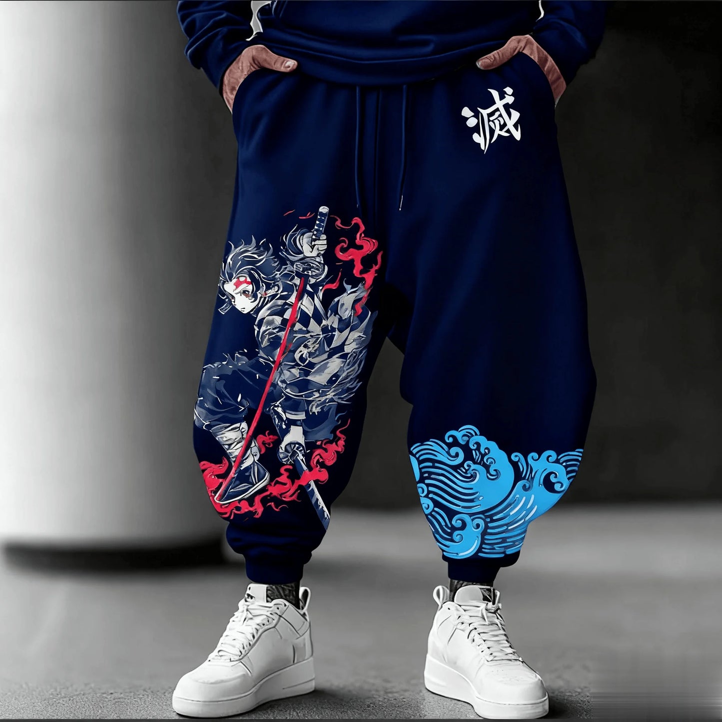 Kimetsu No Yaiba Tanjiro Anime Men Women Sweatpants Cartoon Print Casual Pants Streetwear Trousers Sportswear Y2k Autumn Fashion