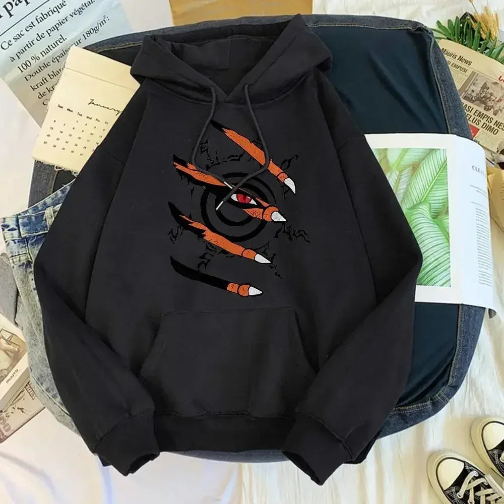 Anime and manga printed hoodies for men and women, hooded pullovers for spring and autumn, comfortable sportswear tops