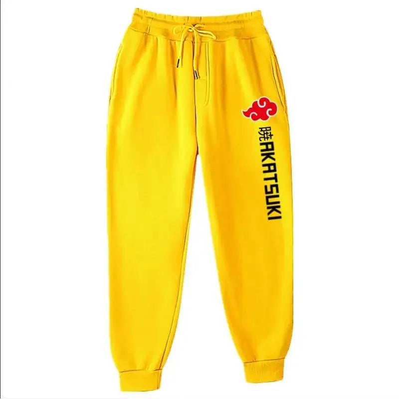 2025 Fashion Print Men's Women's Jogging Hip Hop Pants Street Clothing Hot Selling Anime Pants Akatsuki Fleece Trousers S-3XL