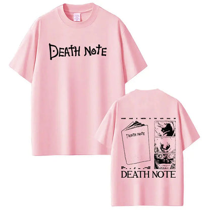Anime Death Note Ryuk Yagami Light L·Lawliet T-shirts Men Women Cotton Casual Tee Shirt Fashion Y2K Short Sleeve Top Streetwear