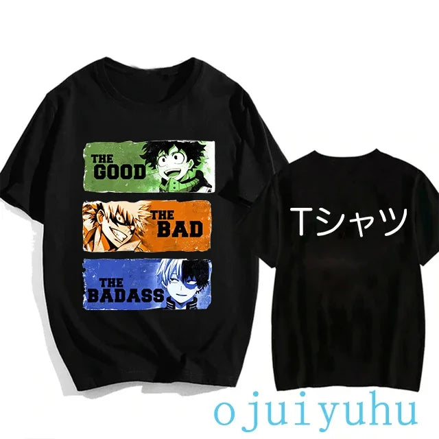 My Hero Academia Black/White T Shirt Collection