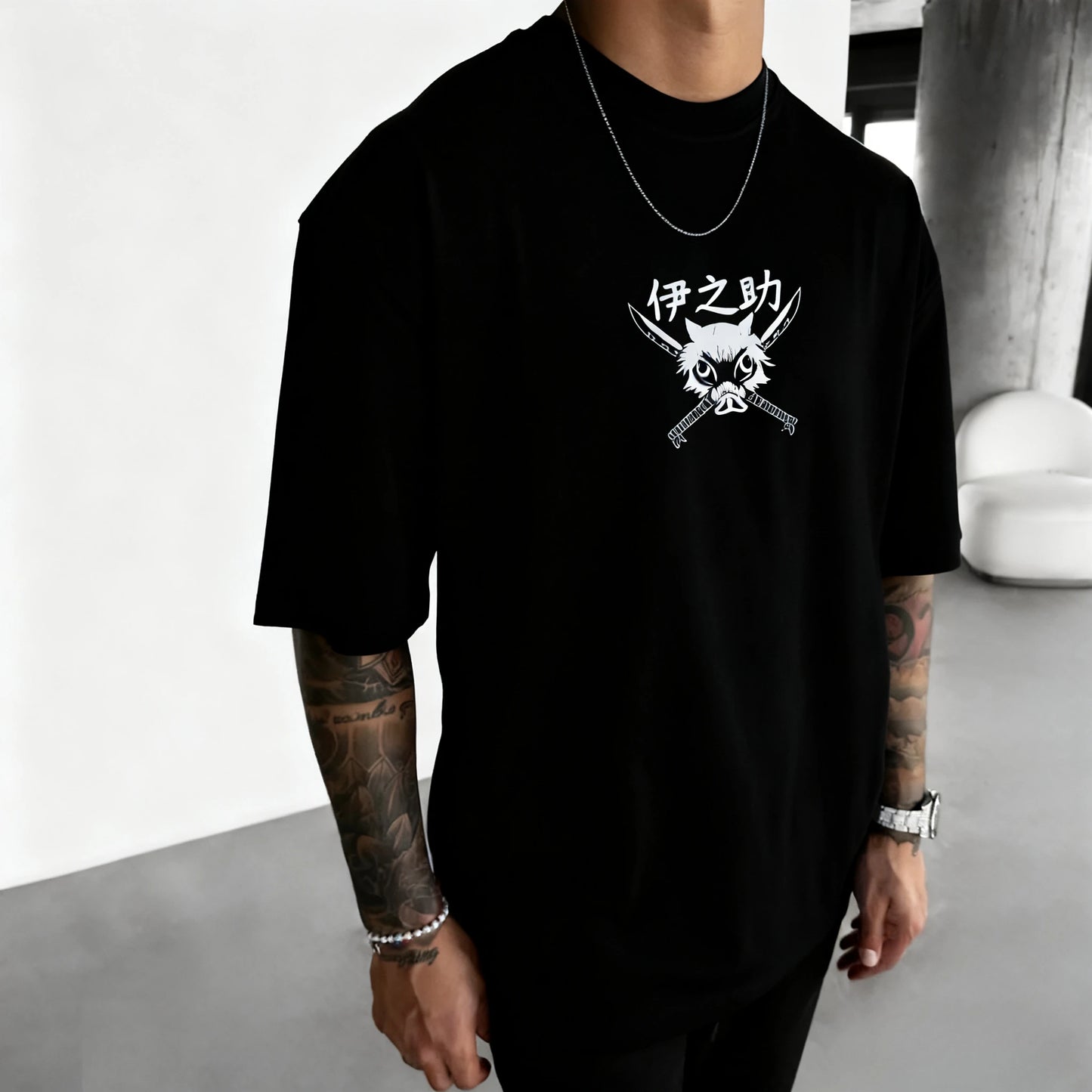 Demon Slayer Anime Print Pure Cotton Short-sleeved 2025 Men's and Women's Loose Sporty Summer Fashion Round-neck T-shirt