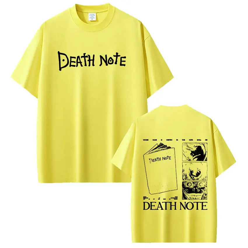 Anime Death Note Ryuk Yagami Light L·Lawliet T-shirts Men Women Cotton Casual Tee Shirt Fashion Y2K Short Sleeve Top Streetwear
