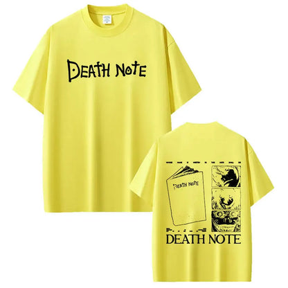 Anime Death Note Ryuk Yagami Light L·Lawliet T-shirts Men Women Cotton Casual Tee Shirt Fashion Y2K Short Sleeve Top Streetwear