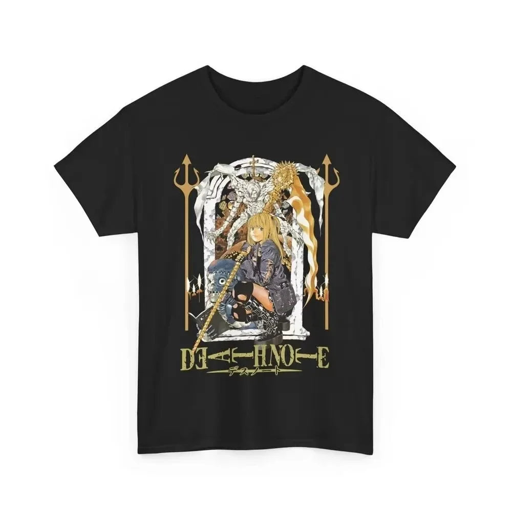 Death Note T-shirt Anime Manga Women T-shrits Misa Amane Inspired Black Anime Gift Oversized Street Hip Hop Female Short Sleeves