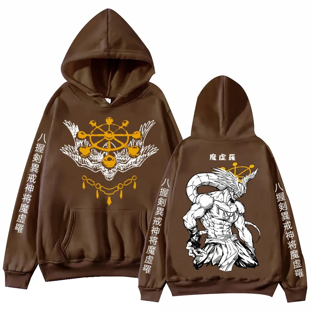Anime Jujutsu-Kaisen Mahoraga Hoodie Man Woman Harajuku Long Sleeve Pullover Tops