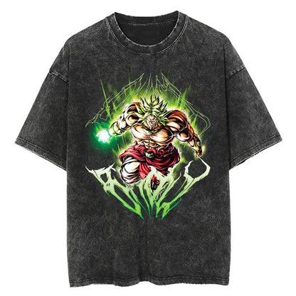 Summer Men's Washes T-shirts Japanese Anime Dragon Ball Torankusu ＆ Goten Graphic Clothing Tops Y2K Oversized Cotton DBZ Tees