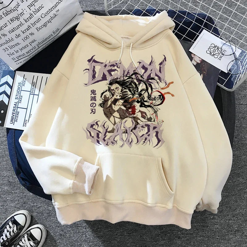 New Kimetsu No Yaiba Sweatshirt Manga Demon Slayer Hoodies Harajuku Anime Japanese Kawaii Hoodie Cartoon Tanjiro Kamado Nezuko