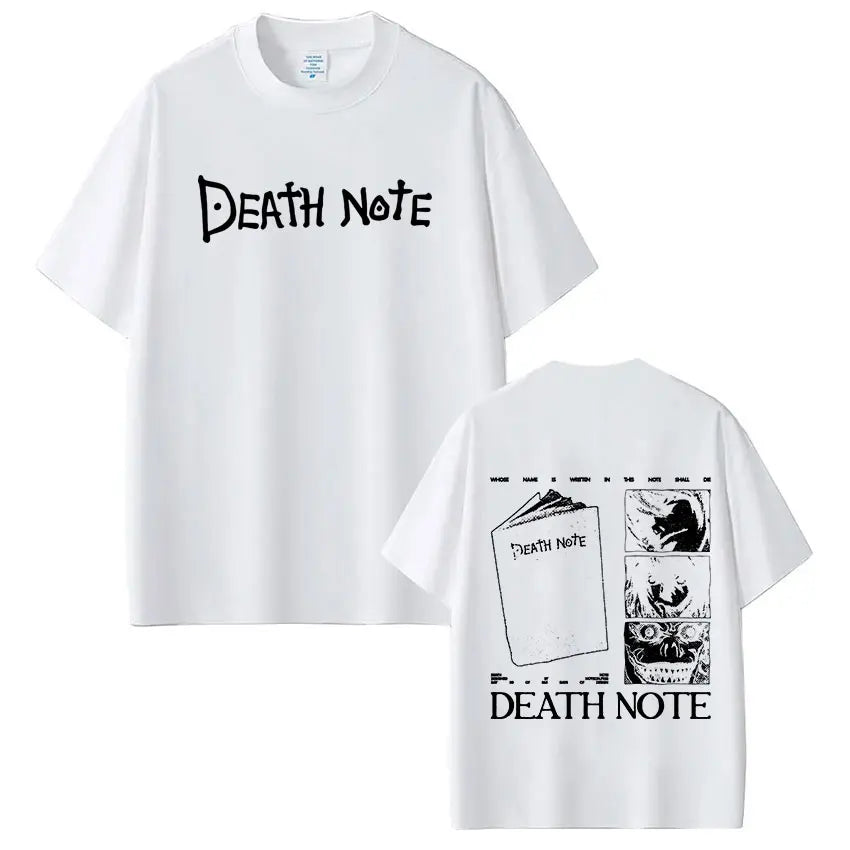 Anime Death Note Ryuk Yagami Light L·Lawliet T-shirts Men Women Cotton Casual Tee Shirt Fashion Y2K Short Sleeve Top Streetwear