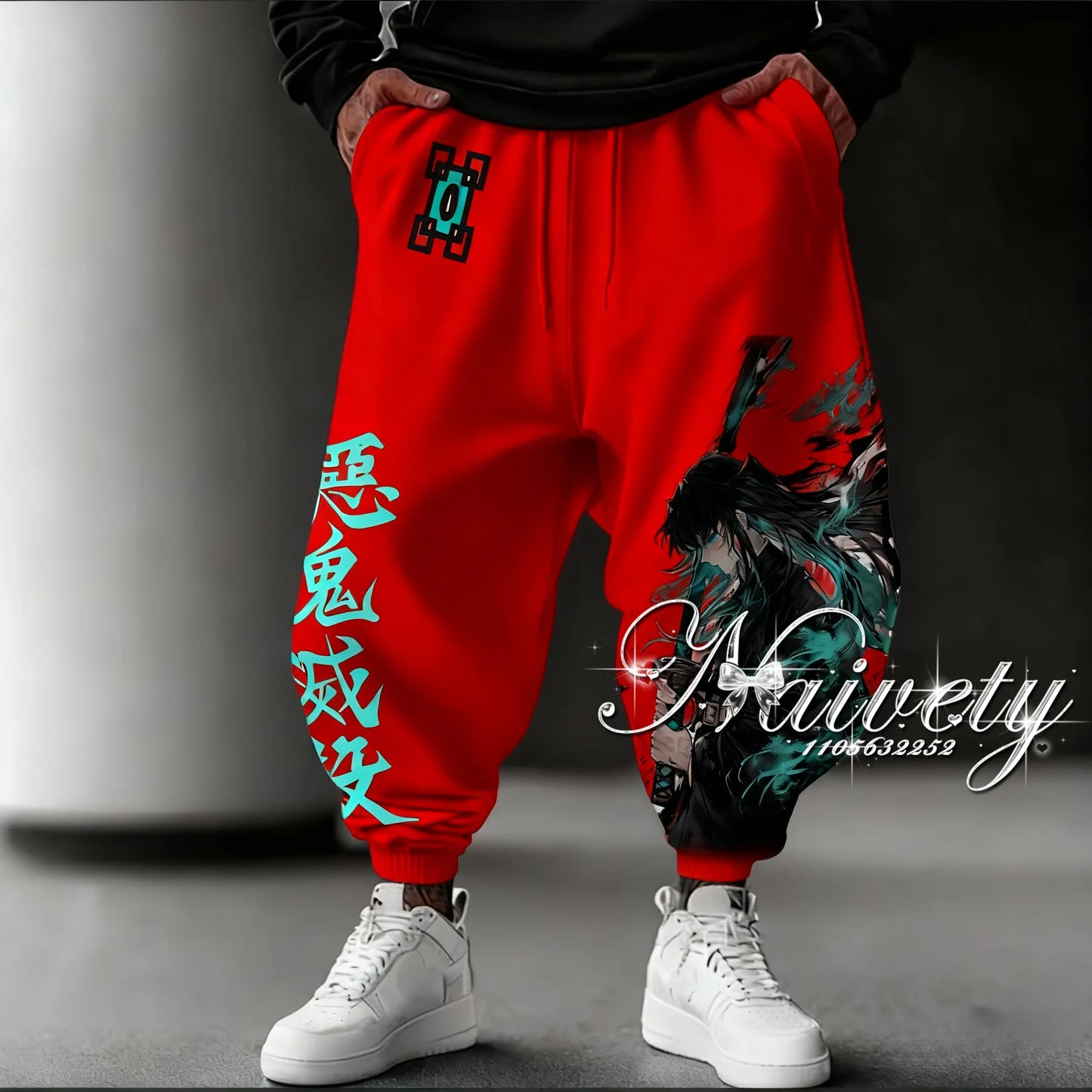 2026 Summer Demon Slayer Tokito Muichiro Anime 3D Print Trousers Quick Dry Sportswear for Adults Kids & Parent-child Outfits