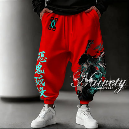 2026 Summer Demon Slayer Tokito Muichiro Anime 3D Print Trousers Quick Dry Sportswear for Adults Kids & Parent-child Outfits