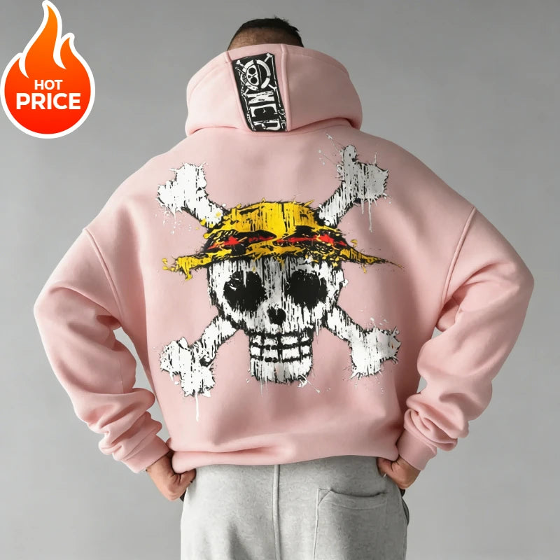 Nika Luffy One Piece Harajuku Streetwear Men Vintage Streetwear Hoodie Winter Women Oversized Hooded Sweatshirt Long Sleeve Top