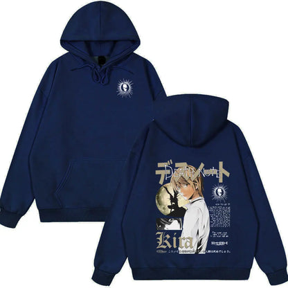Japan Anime Death Note Yagami Light Tops Men High Quality Cotton Clothes Fashion Hip Hop Couple Hoodies Winter Funny Streetwear