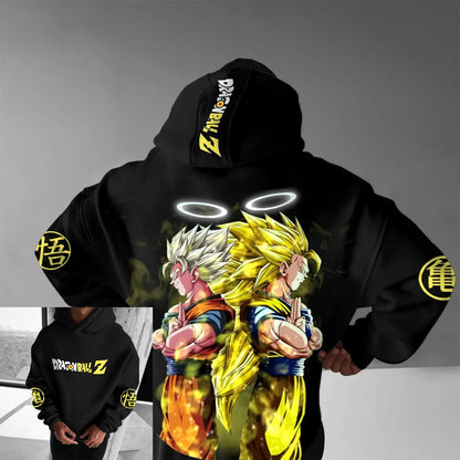 Dragon Ball Goku Vegeta Saiyan Hooded Sweatshirt Men Women Anime Graphic Pullover Hoodie Streetwear Casual Spring Autumn Y2k Top