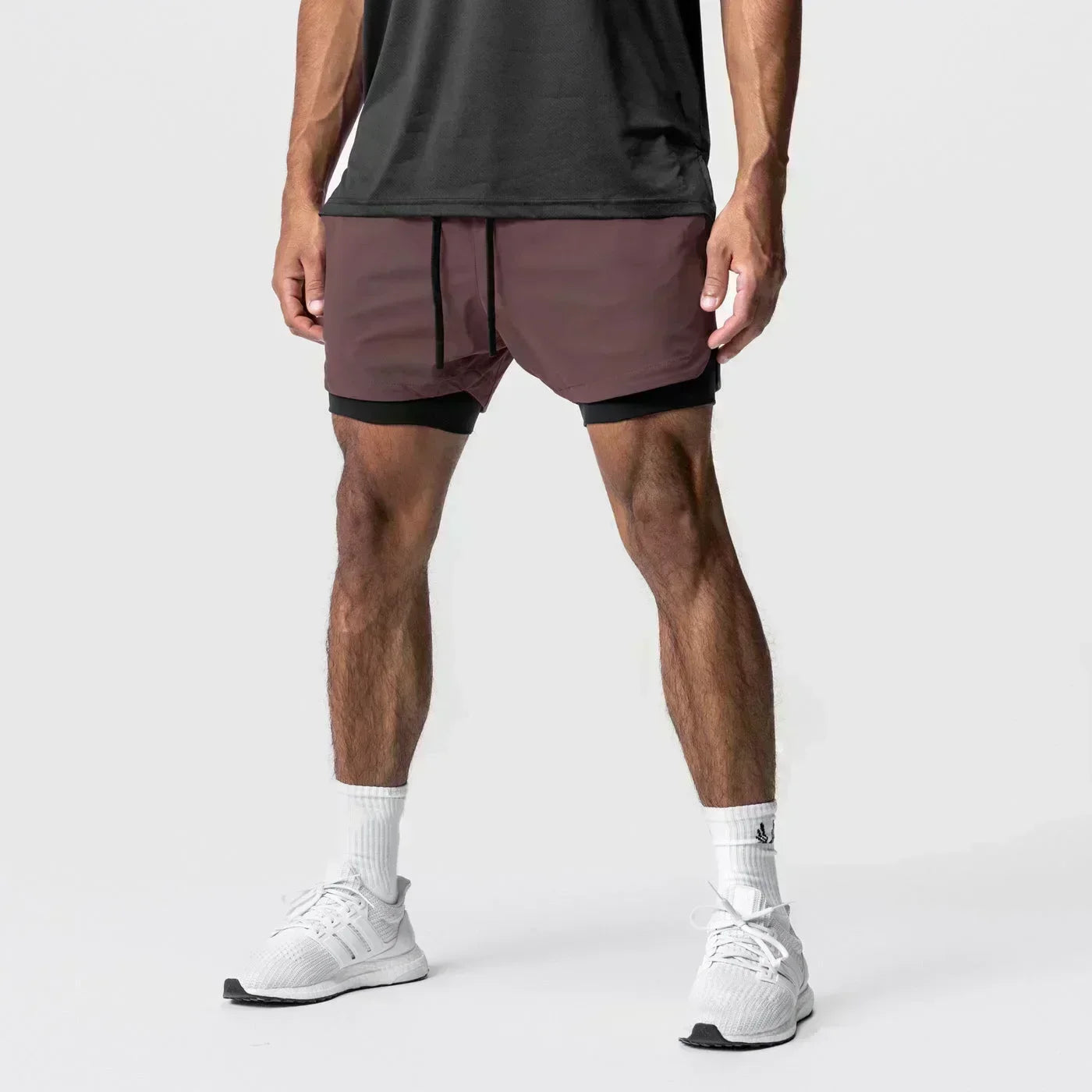 Demon Slayer Anime Men Gym Shorts Quick Dry Streetwear Summer Workout Sports Pants Sportswear Fitness Double-layer Beach Pants