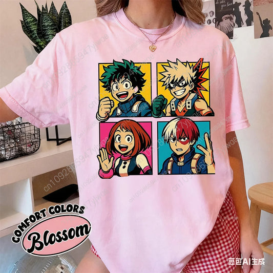 My Hero Academia T-Shirt Deku Bakugo & Todoroki Graphic T-Shirt