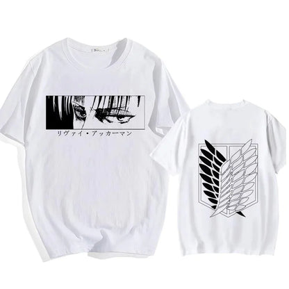 Attack on Titan Streetwear Men's T Shirt Eren Yeager Shingeki No Kyojin  Anime Summer Cotton Women Tops Tees Casual High Quality