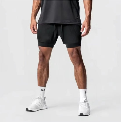 ONE PIECE Classic Anime Luffy Peripheral Printed Double-layer Shorts 2025 American Summer Men's Loose Sports Breathable Pants