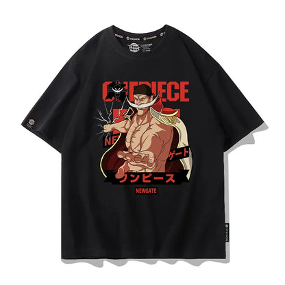 One Piece Short Sleeved T-shirt Men's Summer Nikalufei Aesolon Anime Cotton Summer Loose T-shirt Men's and Women's Half Sleeve