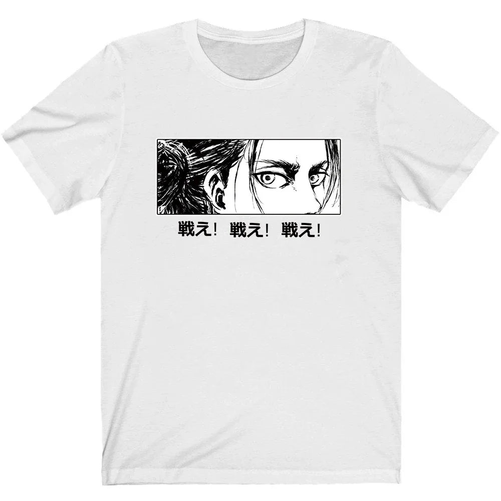 Japanese Anime Attack On Titan Graphic Print T Shirt Men Women Fashion Casual Crew Neck Short Sleeve Plus Size Unisex T Shirt