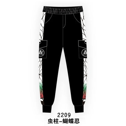 Anime COSPLAY Overalls Kamado Tanjirou Agatsuma Zenitsu Tomioka Giyuu Sweatpants Casual Cargo Pants Fashion Unisex