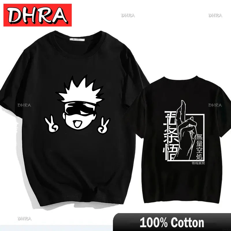 Japanese Jujutsu Kaisen Gojo Anime T-shirt Unisex Manga Gojo Satoru Graphic T Shirts Short Sleeve Tee Y2k T-shirts Cool Tops