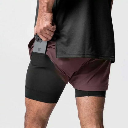 Demon Slayer Anime Men Gym Shorts Quick Dry Streetwear Summer Workout Sports Pants Sportswear Fitness Double-layer Beach Pants