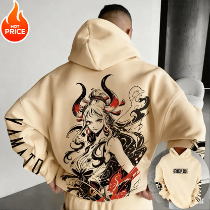 ONE PIECE Yamato Harajuku Anime 2025 Streetwear Winter Oversized Hoodie Vintage Men Women Long Sleeve Hooded Sweater Top Y2k