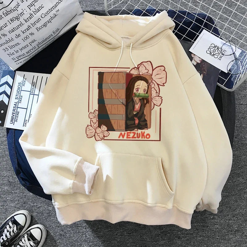 New Kimetsu No Yaiba Sweatshirt Manga Demon Slayer Hoodies Harajuku Anime Japanese Kawaii Hoodie Cartoon Tanjiro Kamado Nezuko