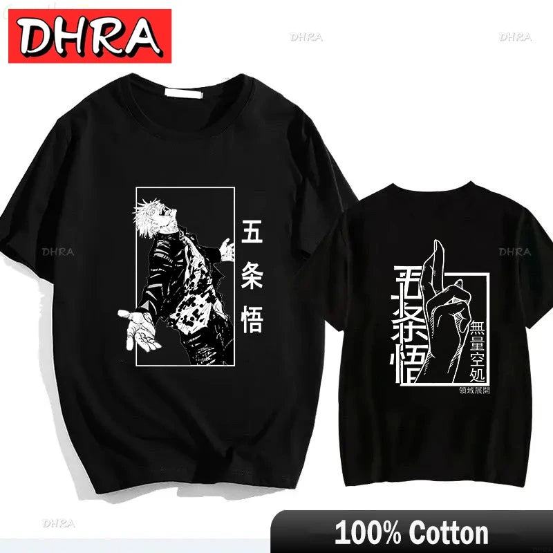 Japanese Jujutsu Kaisen Gojo Anime T-shirt Unisex Manga Gojo Satoru Graphic T Shirts Short Sleeve Tee Y2k T-shirts Cool Tops