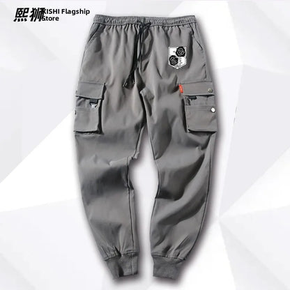 Atta on Titan Workwear Pants Casual Sports Long Trousers Elastic Waist Cotton Polyester Blend Spring Autumn Youth Faion