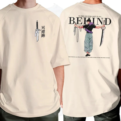 Anime Jujutsu Kaisen Fushiguro Toji To The One Who Lfft It All Behind T-shirt Harajuku Y2k Tops Cotton Men Women Tee Clothing