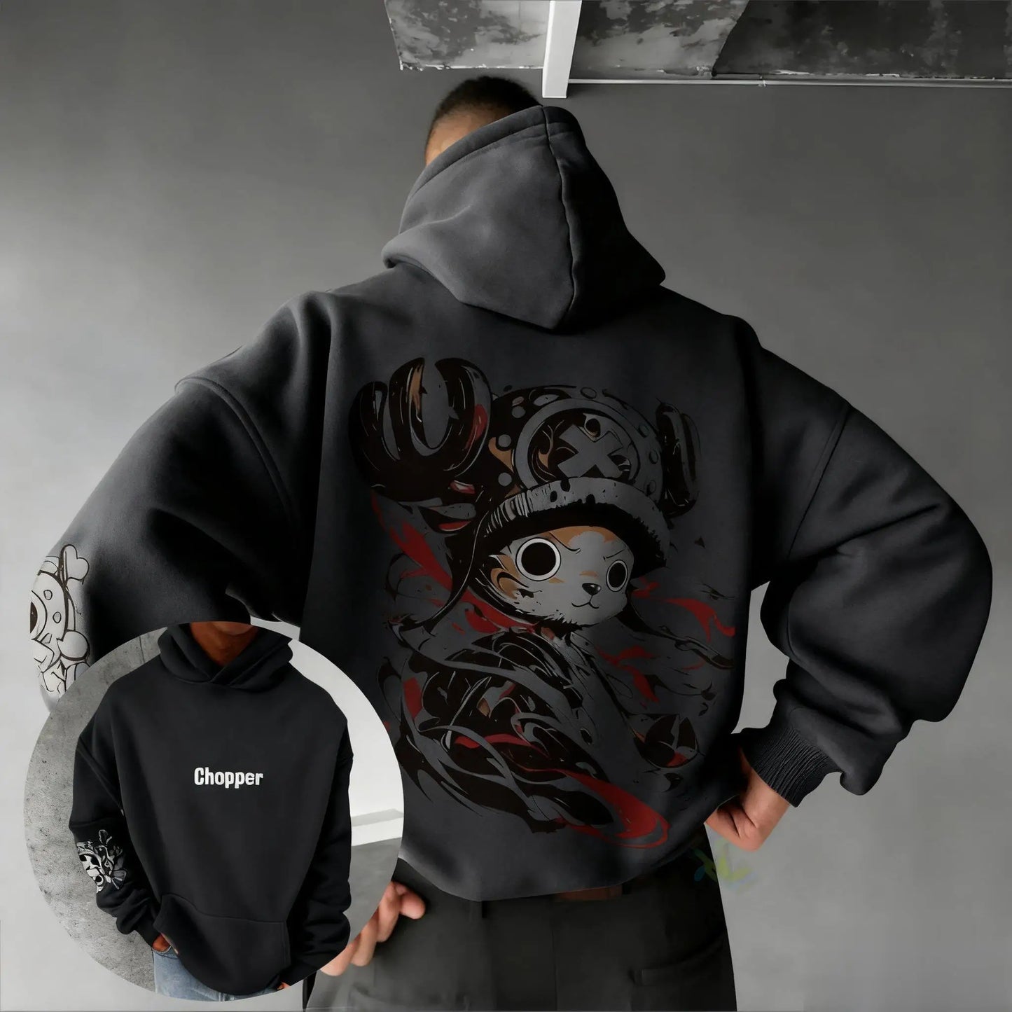 One Piece Chopper Anime Hoodie Men Women Autumn Winter New Oversized Casual Streetwear Cosplay Pullover Cotton Sweatshirt Y2k