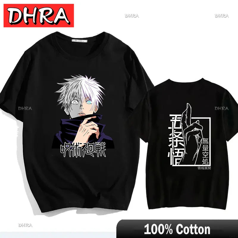 Japanese Jujutsu Kaisen Gojo Anime T-shirt Unisex Manga Gojo Satoru Graphic T Shirts Short Sleeve Tee Y2k T-shirts Cool Tops