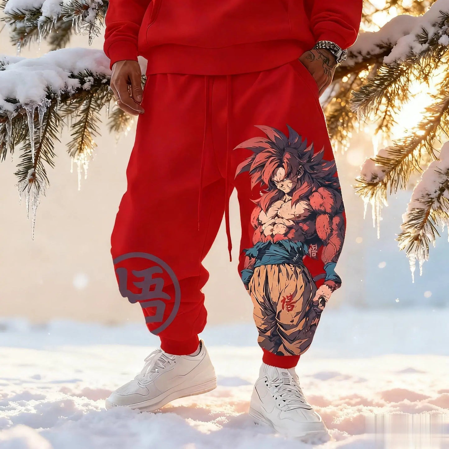 Dragon Ball Broly Anime Pants Men Graphic Print Joggers Sweatpants Casual Hip Hop Trousers Y2k Fashion Winter Autumn Streetwear