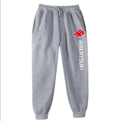 2025 Fashion Print Men's Women's Jogging Hip Hop Pants Street Clothing Hot Selling Anime Pants Akatsuki Fleece Trousers S-3XL