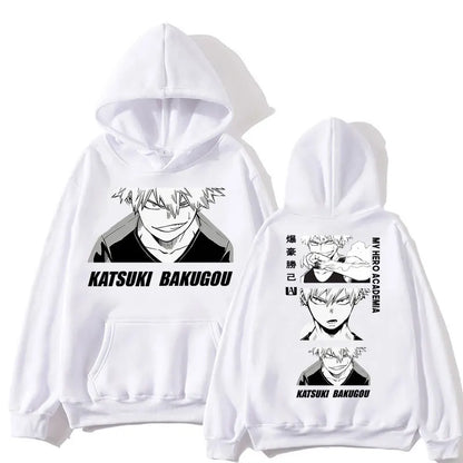 Japan Anime My Hero Academia Bakugo Katsuki Hoodie Men Women Fashion Harajuku Manga Sweatshirt Oversized Fleece Casual Tracksuit