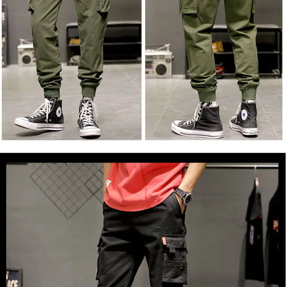 Atta on Titan Workwear Pants Casual Sports Long Trousers Elastic Waist Cotton Polyester Blend Spring Autumn Youth Faion